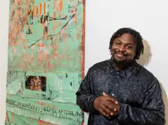 Artist Russell Craig uses leather, blood and paint to tell stories about his time in prison